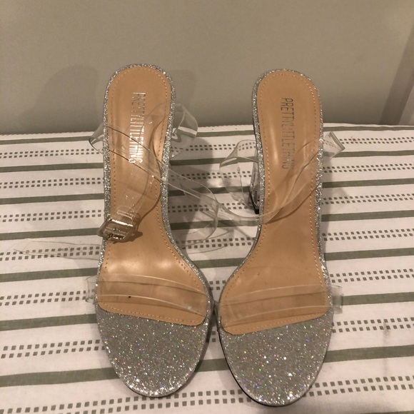 Silver sole clear heels - Picture 3 of 5